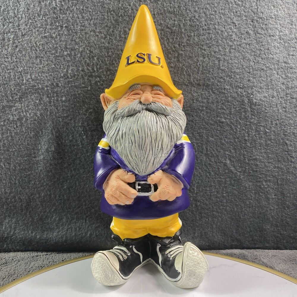 LSU Tigers NCAA Garden Gnome 11" Evergreen Enterprises Football Fan Cave Decor
